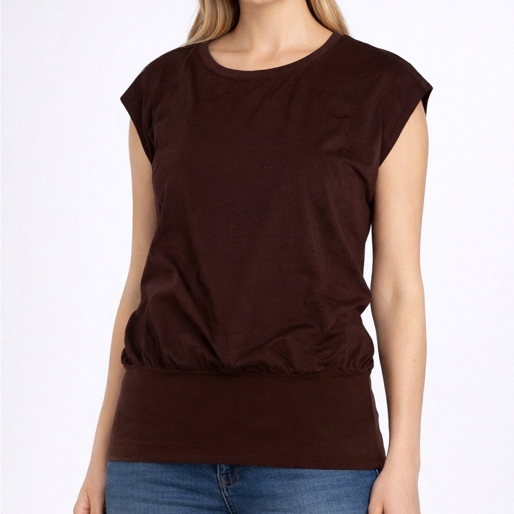 Athleta Dark Brown Women's Blouse Size Small